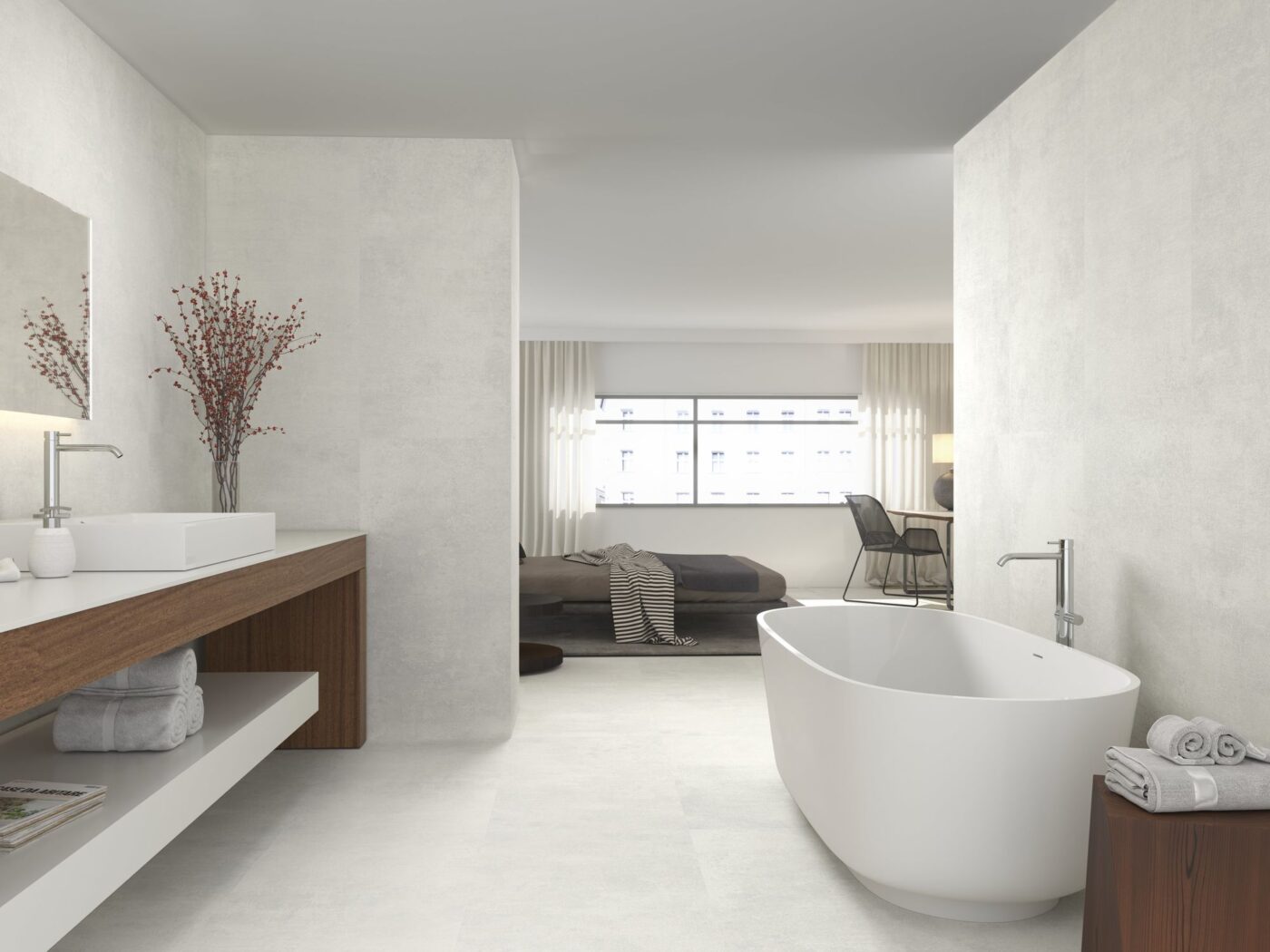 Oneway White Lapado 80x80 Rect. Gres - obrazek 2