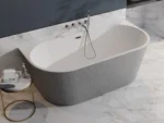 BESCO Vica New Glam z przelewem szczelinowym Wanna wolnostojąca