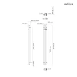 Oltens Stang 180x15 cm grafit - obrazek 2