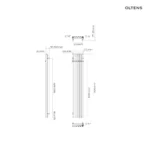 Oltens Stang 180x31,5 cm czarny mat - obrazek 2
