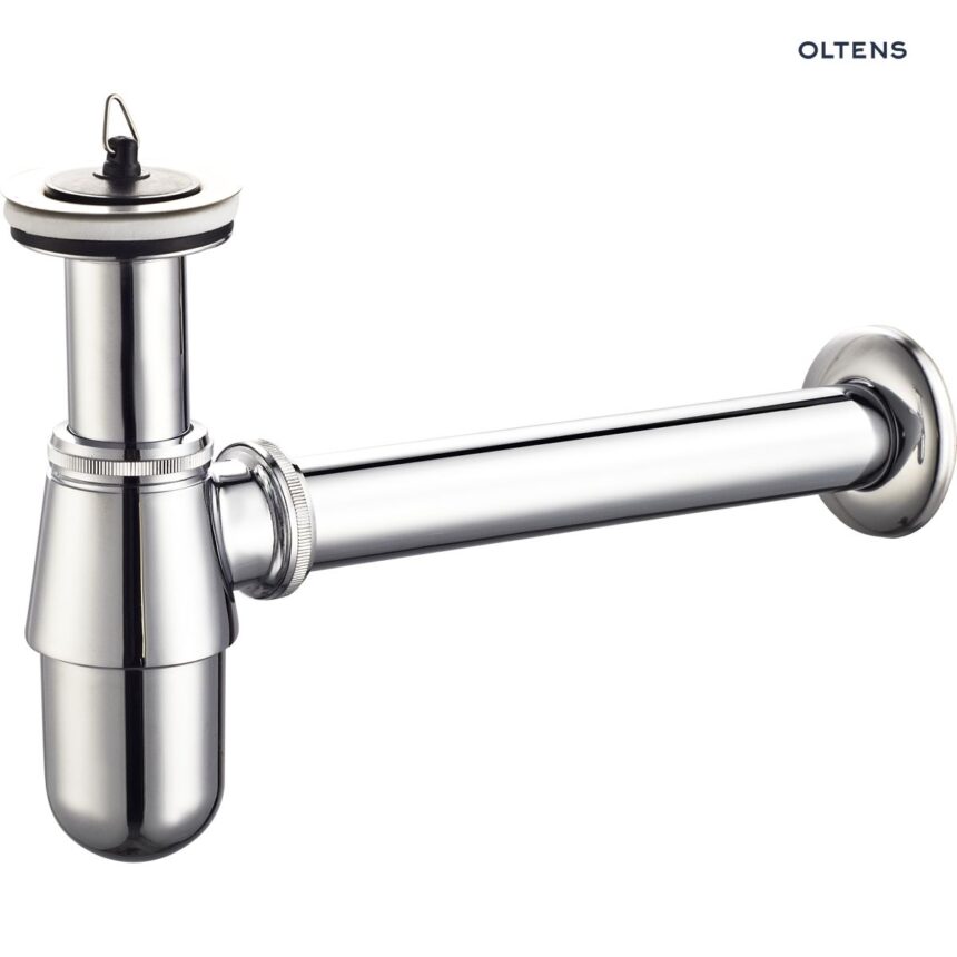 Oltens Molde syfon umywalkowy mosiężny butelkowy z korkiem chrom 02603100