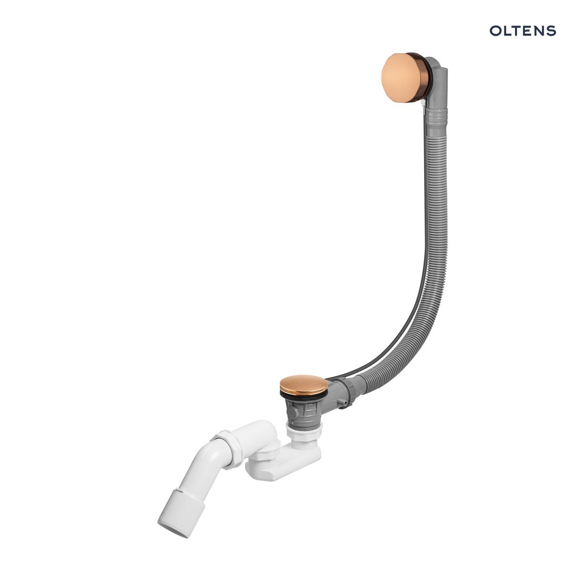 03001610 Oltens Oster syfon wannowy automatyczny z pokrętłem miedź szczotkowana 03001610 - obrazek 1