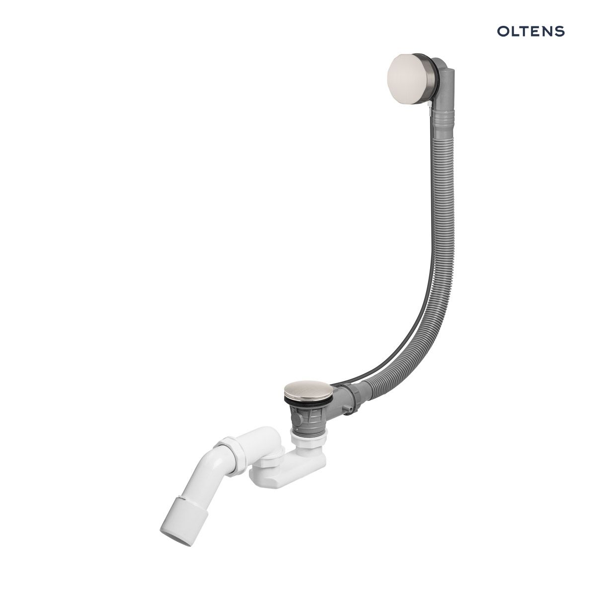 03001910 Oltens Oster syfon wannowy automatyczny z pokrętłem nikiel 03001910 - obrazek 1