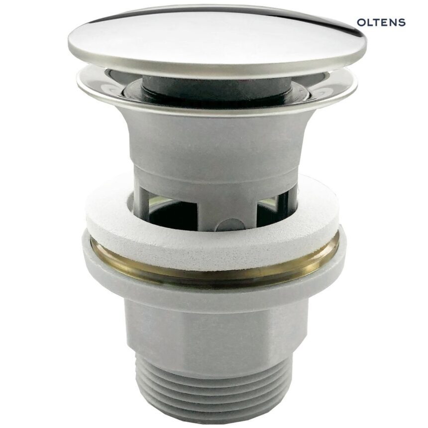 Oltens Jelsa korek do umywalki klik klak okrągły z przelewem G 1 1/4 chrom 05103100
