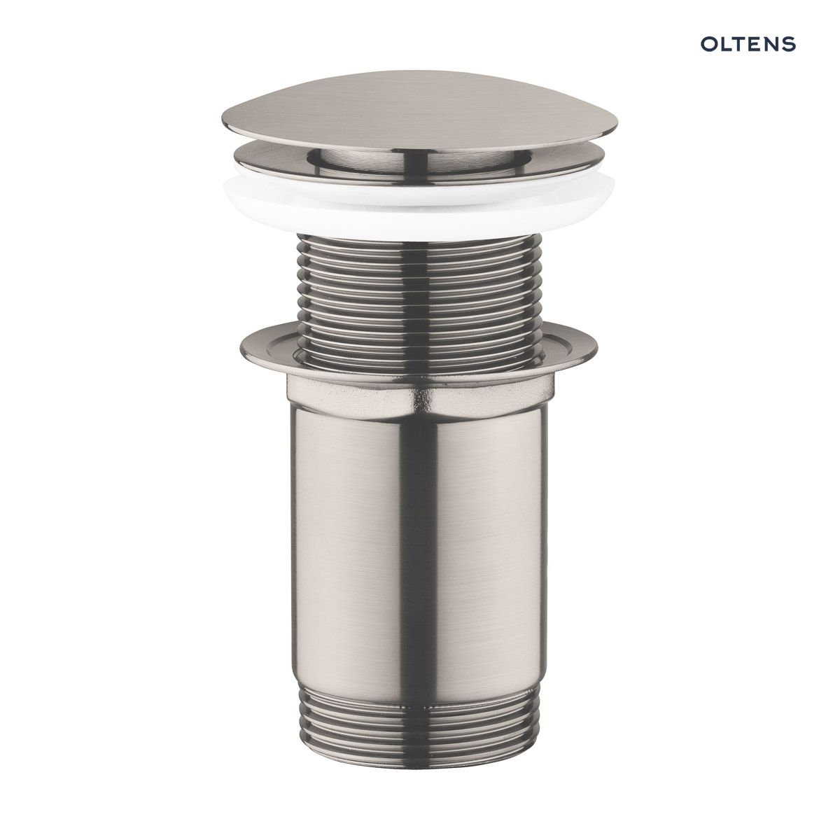 05201910 Oltens Rovde korek do umywalki klik klak okrągły bez przelewu G1 1/4 nikiel 05201910 - obrazek 1