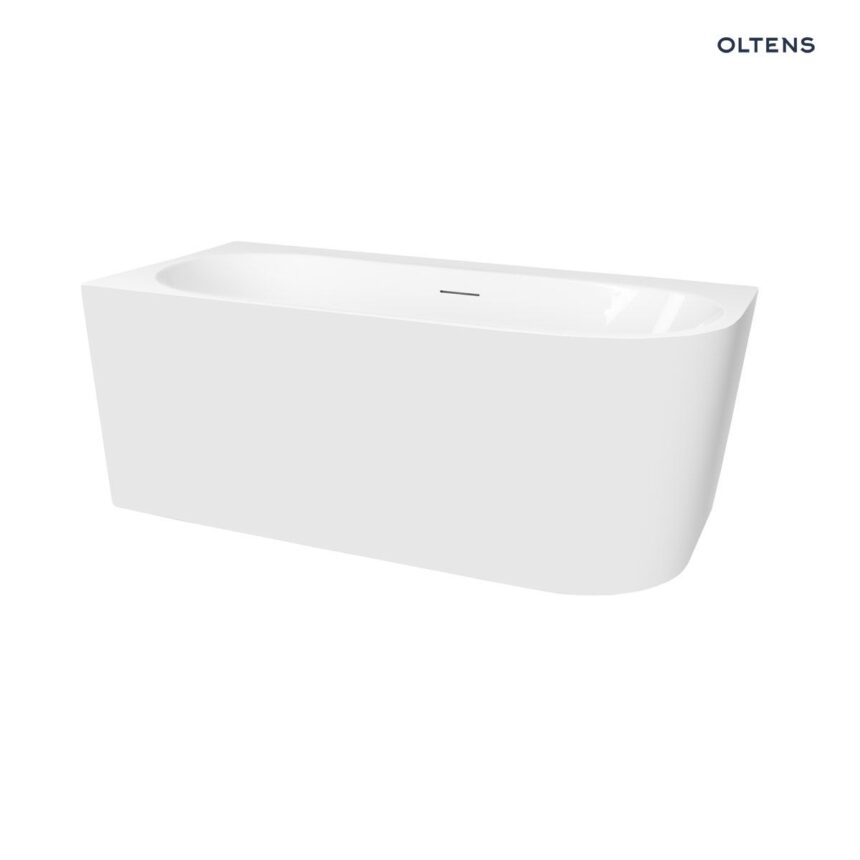 Oltens Hulda wanna wolnostojąca 160x75 cm narożna lewa biały połysk 11003000