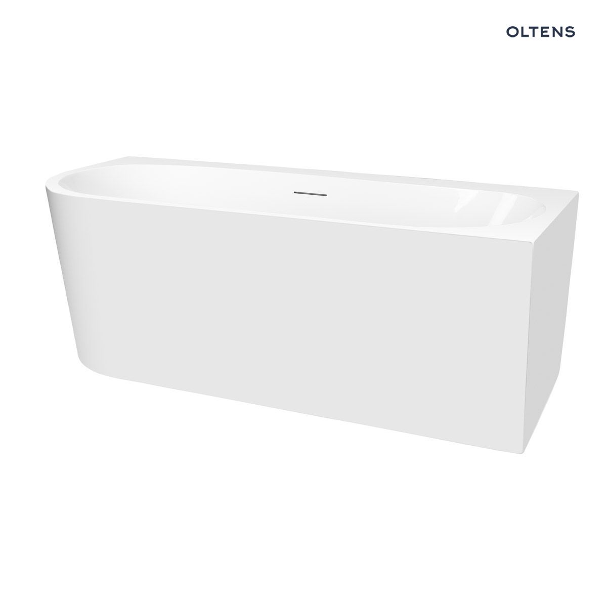 110040003 Oltens Hulda wanna wolnostojąca 170x80 cm narożna prawa biały połysk 11004000 - obrazek 1