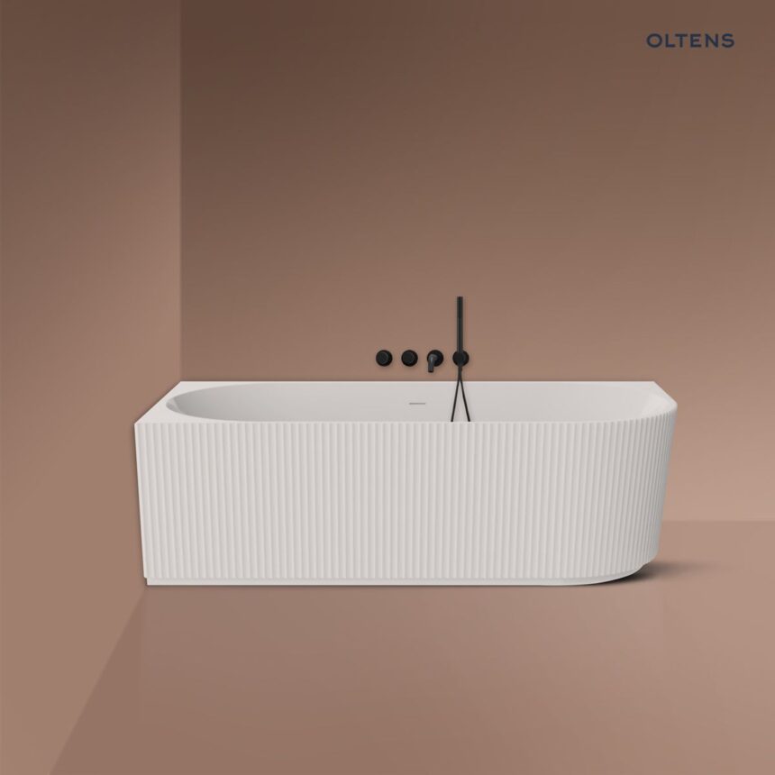 Oltens Hamnes wanna narożna 160x75 cm lewa biała 11010000