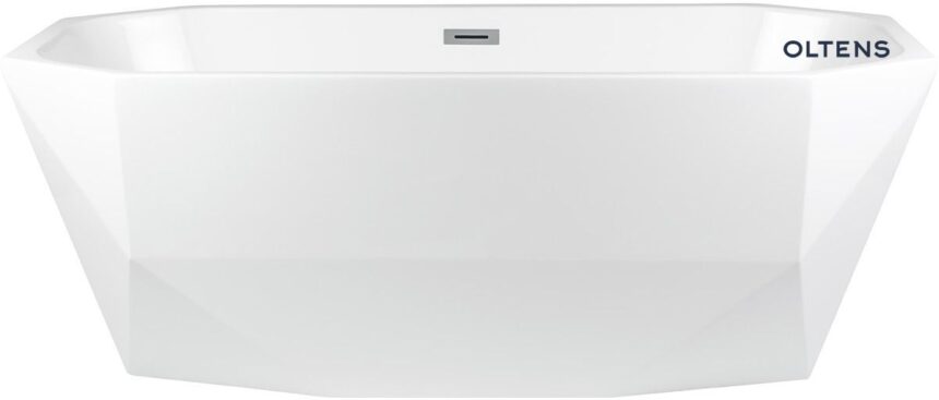 Oltens Stygg wanna wolnostojąca 160x73 cm owalna akrylowa biały połysk 12005000
