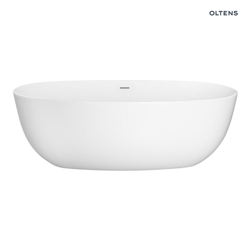 Oltens Ebba wanna wolnostojąca 170x80 cm owalna akrylowa biały połysk 12012000
