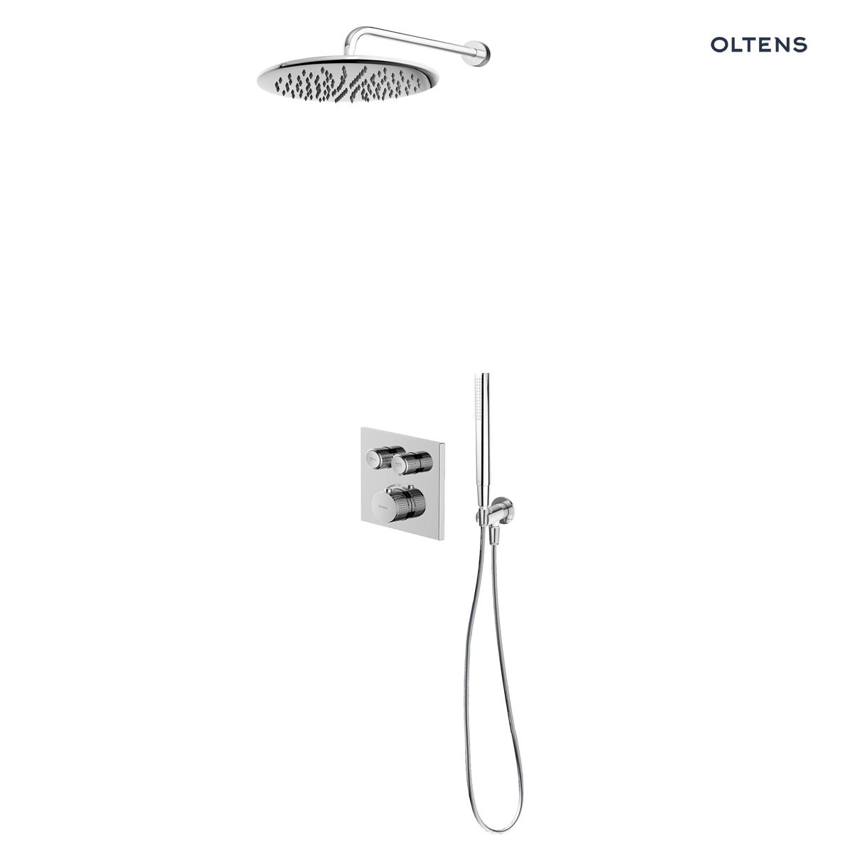 136619100-34602100-37002100-39400100-37102100-37200100-39304100 Zestaw Oltens Onega (S) bateria podtynkowa z deszczownicą 30 cm Sondera i kompletem prysznicowym Ume chrom 36619100 - obrazek 1