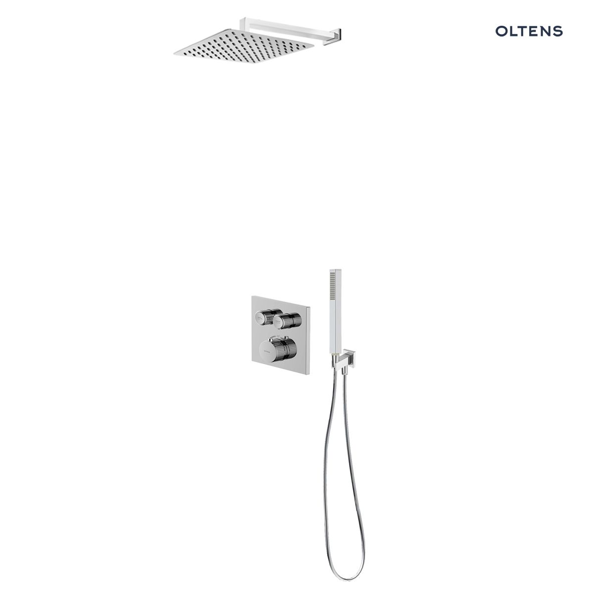 136624100-34602100-37005100-39401100-37103100-37200100-39303100 Zestaw Oltens Onega (S) bateria podtynkowa z deszczownicą 22 cm Atran (S)i kompletem prysznicowym Sog chrom 36624100 - obrazek 1