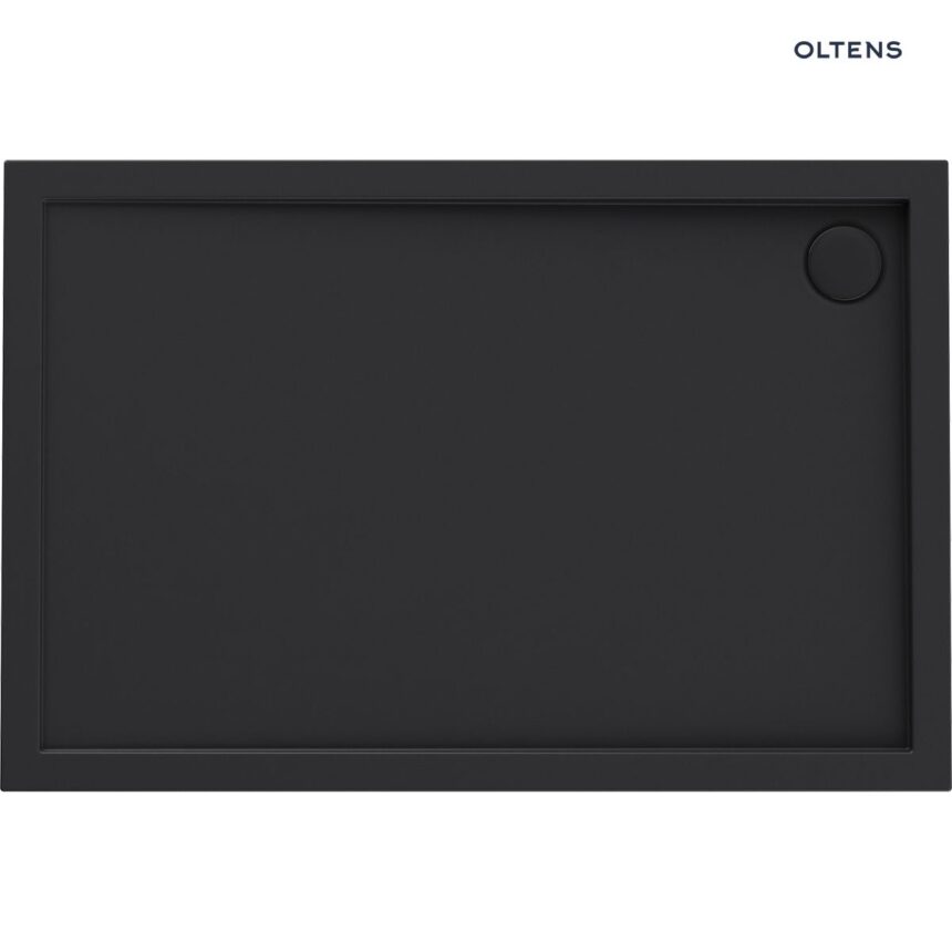 Oltens Superior brodzik 120x90 cm prostokątny akrylowy czarny mat 15006300