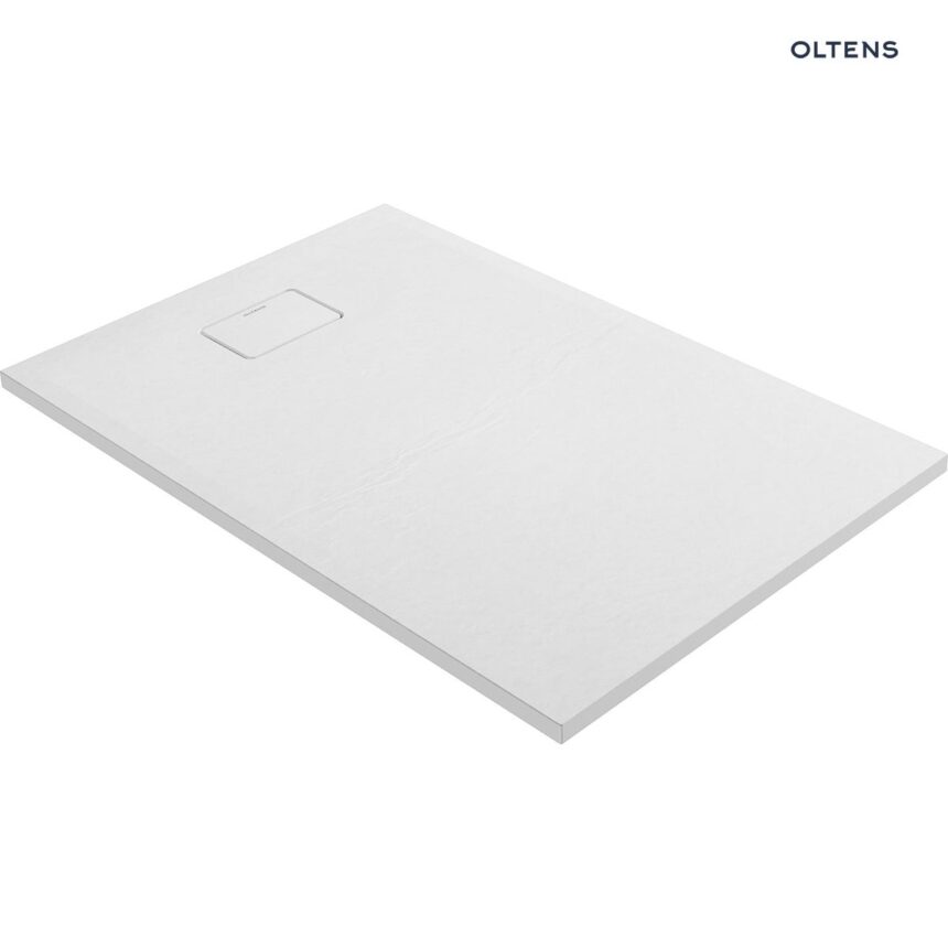 Oltens Bergytan brodzik 120x80 cm prostokątny RockSurface biały 15103000