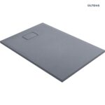 Oltens Bergytan brodzik 120x80 cm prostokątny RockSurface szary beton 15103700