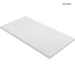Oltens Bergytan brodzik 140x70 cm prostokątny RockSurface biały 15105000