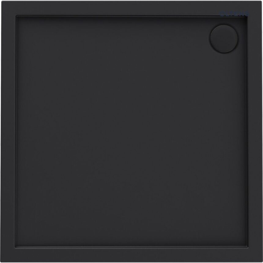 Oltens Superior brodzik 90x90 cm kwadratowy akrylowy czarny mat 17001300