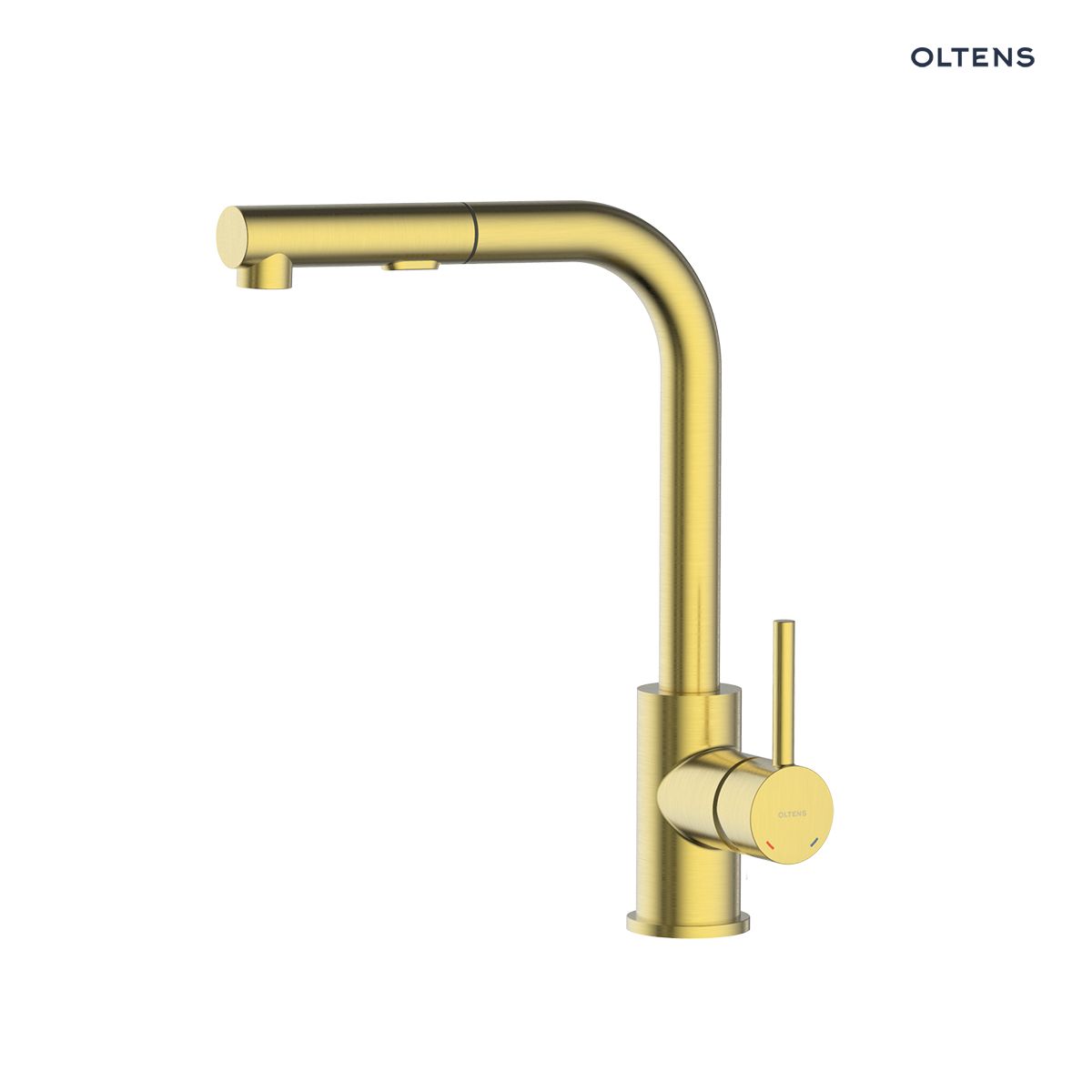 17417360131-kitchenmixer-lspout-brushedgold-31-3drender-20250314r1 Oltens Myvat bateria kuchenna stojąca z wyciąganą wylewką złoto szczotkowane 35205810 - obrazek 1
