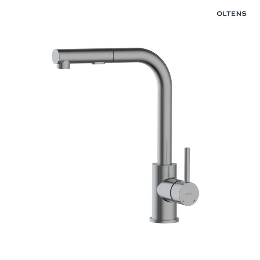 Oltens Myvat bateria kuchenna stojąca z wyciąganą wylewką grafit 35205400