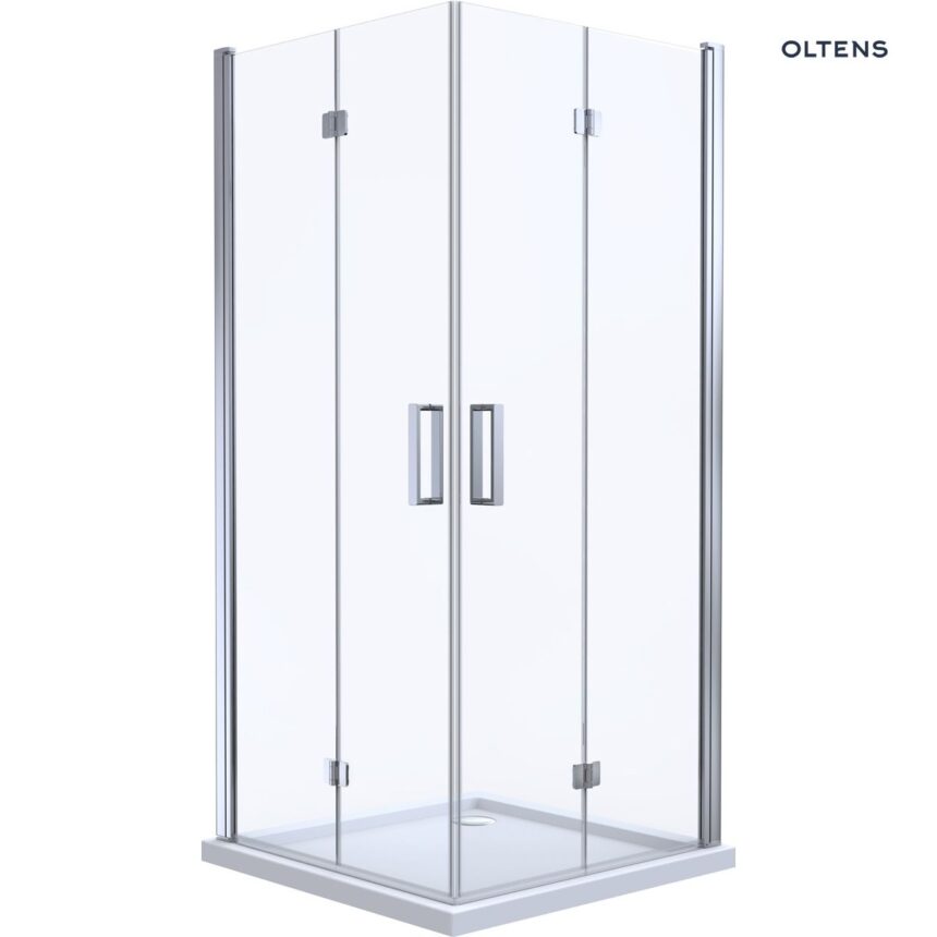 Oltens Byske kabina prysznicowa 90x90 cm kwadratowa chrom/szkło przezroczyste 20002100