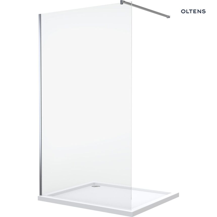 Oltens Vida Walk-in ścianka prysznicowa 110 cm chrom połysk/szkło przezroczyste 22006100