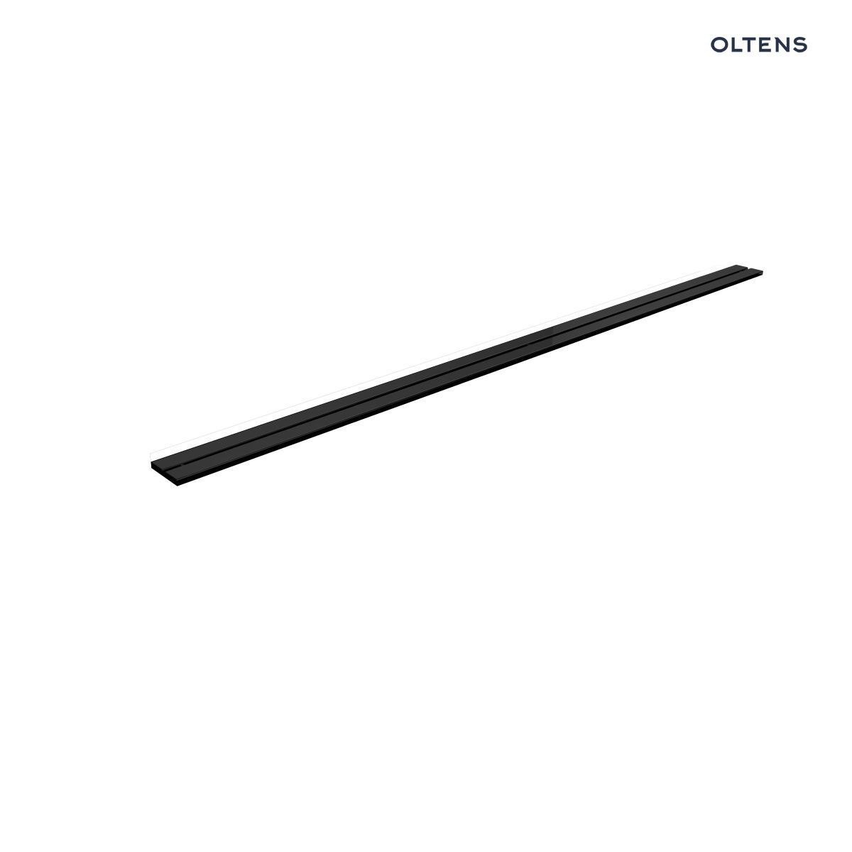 30017300-30018300-30019300-30020300 Oltens Langan Slim 70 maskownica odpływu prysznicowego liniowego czarny/czarny mat 30018300 - obrazek 1