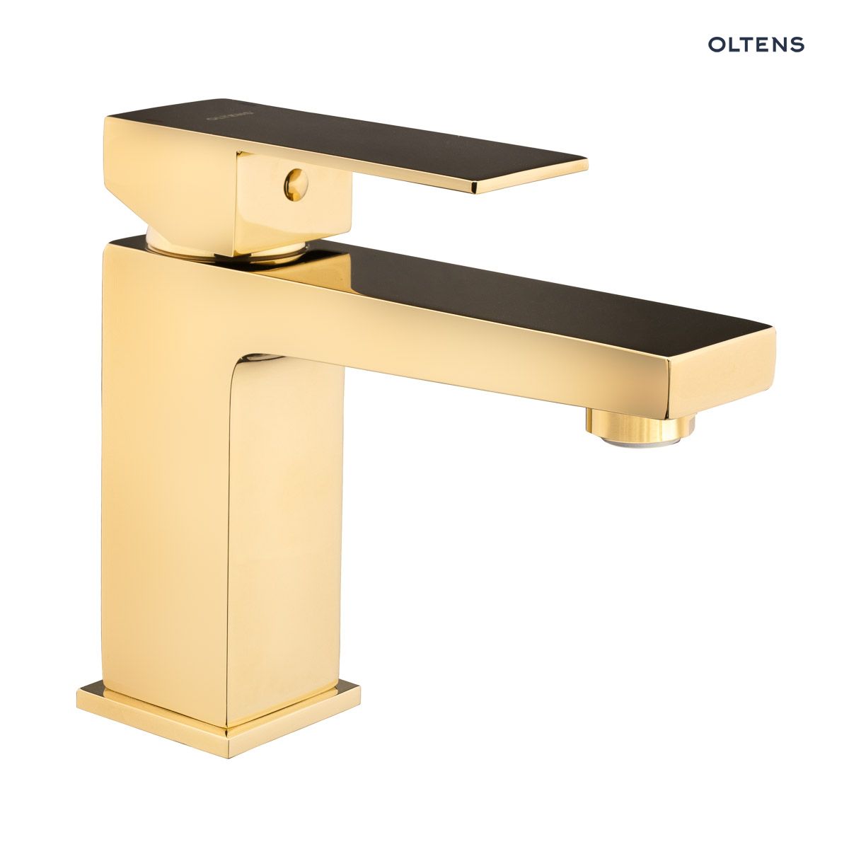 32201800-popr Oltens Gota bateria umywalkowa stojąca złoty połysk 32201800 - obrazek 1