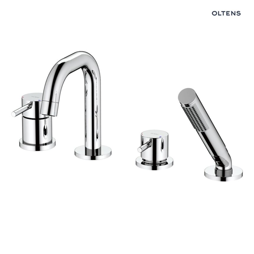 Oltens Molle bateria wannowo-prysznicowa kompletna 4-otworowa chrom 34200100