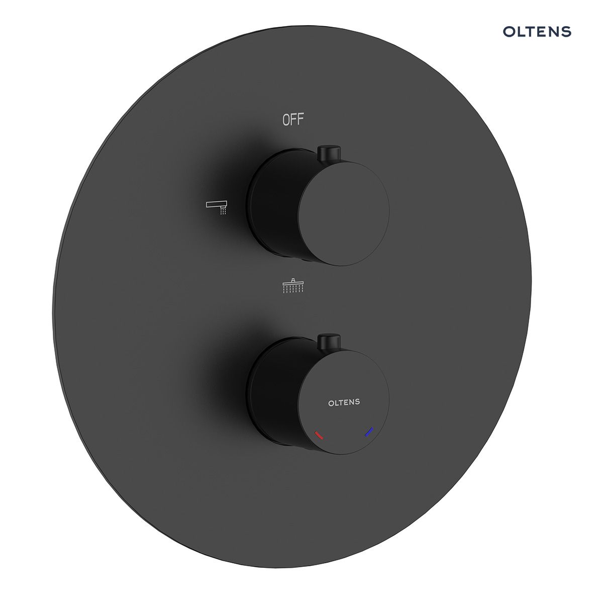 34600300 Oltens Katla bateria wannowo-prysznicowa termostatyczna podtynkowa czarny mat 34600300 - obrazek 1