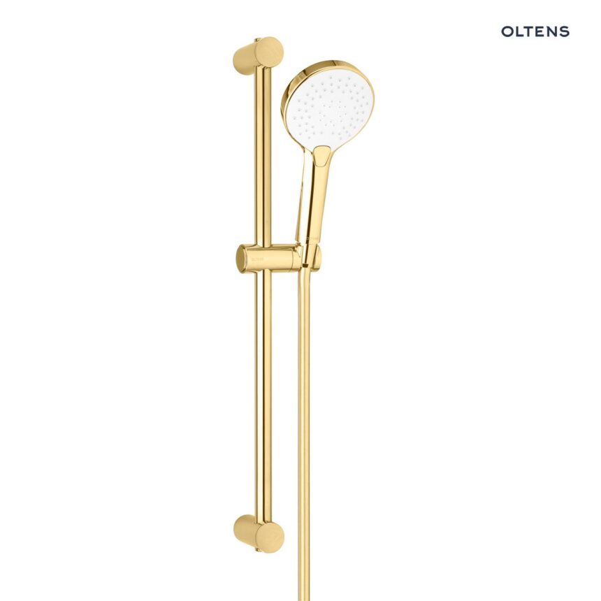 Oltens Driva EasyClick Alling 60 zestaw prysznicowy złoty połysk/biały 36001800