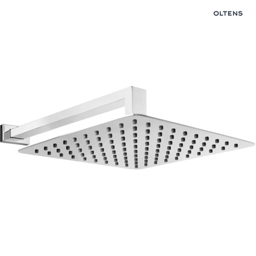 Oltens Vindel (S) Lagan (S) deszczownica 25 cm kwadratowa z ramieniem ściennym chrom 36014100