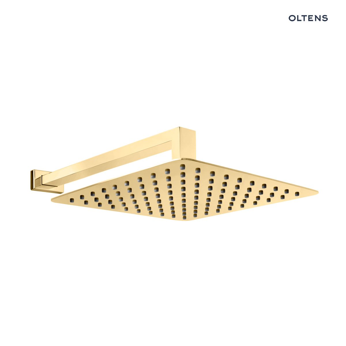 36014800 Oltens Vindel (S) Lagan (S) deszczownica 30 cm kwadratowa z ramieniem ściennym złoty połysk 36014800 - obrazek 1