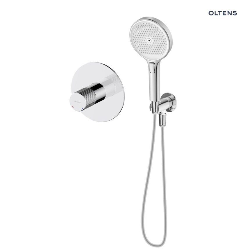 Oltens Hamnes zestaw bateria prysznicowa podtynkowa ze słuchawką 3 funkcyjną Luva EasyClick chrom 36035100