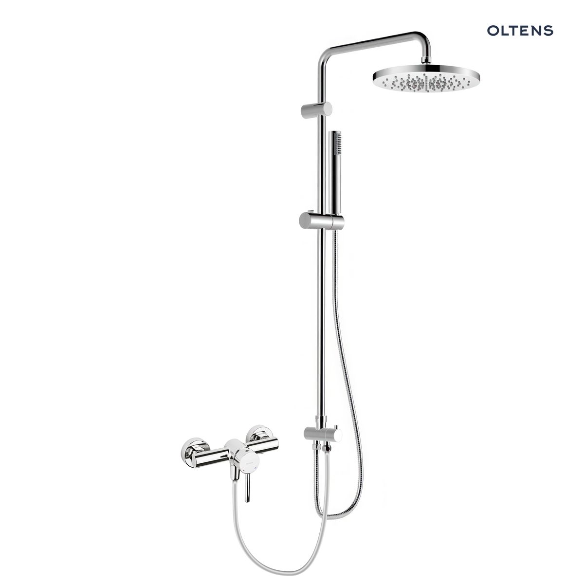 36050100n Oltens Molle zestaw prysznicowy z baterią prysznicową ścienną chrom 36050100 - obrazek 1