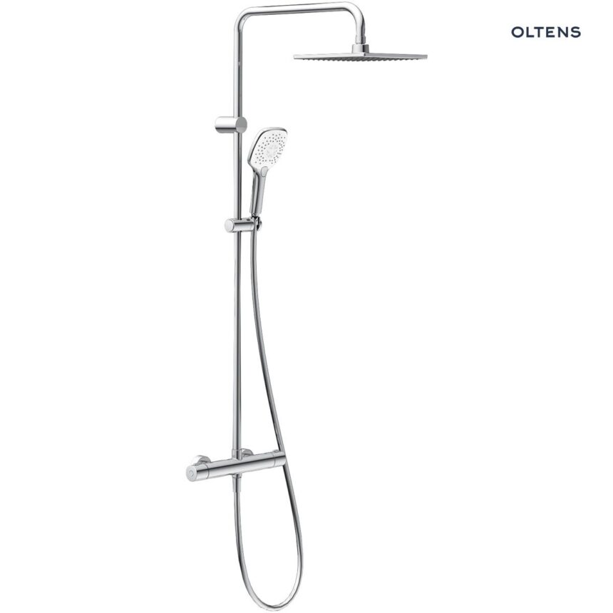 Oltens Atran (S) zestaw prysznicowy termostatyczny z deszczownicą chrom 36501100