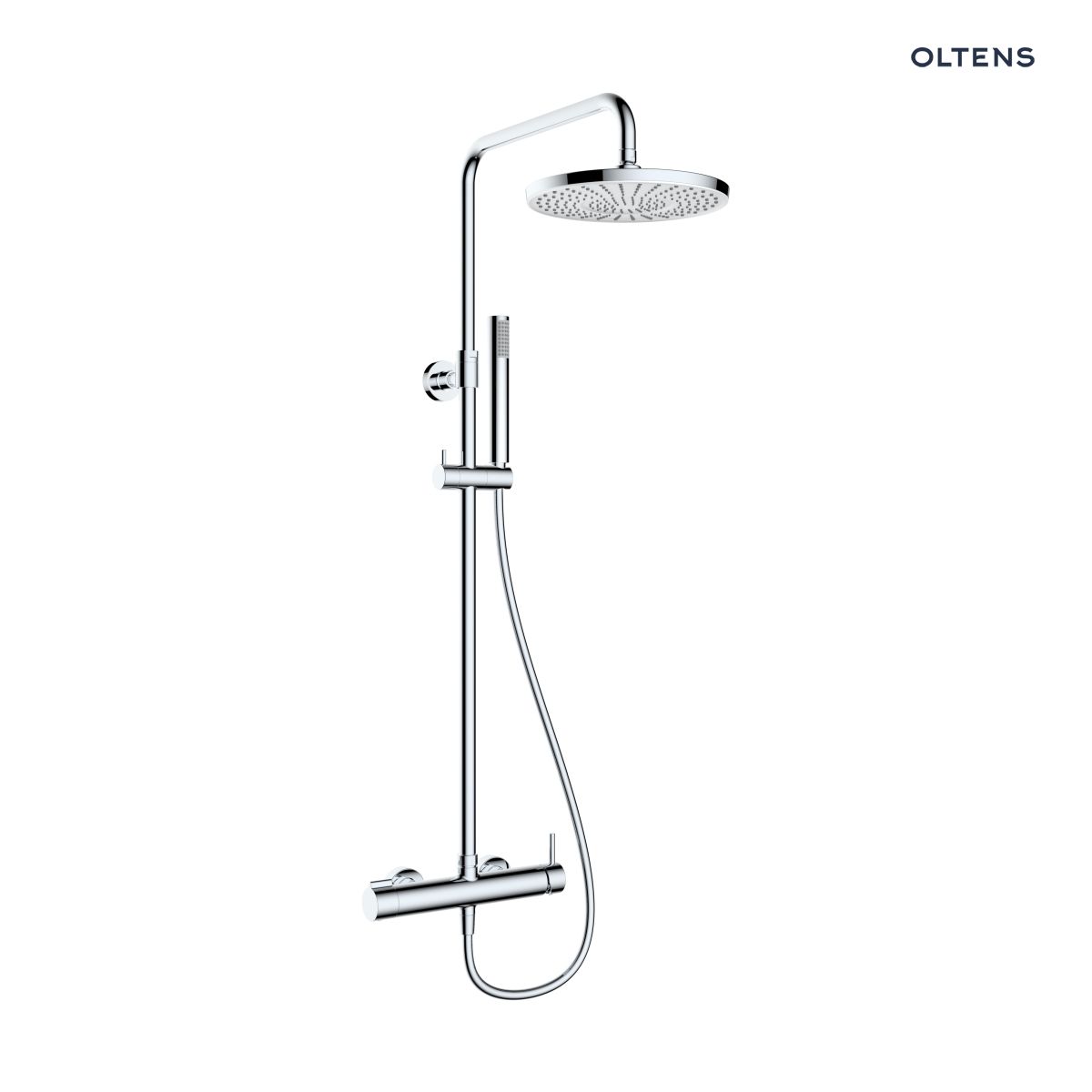 365041001 Oltens Molle zestaw prysznicowy ścienny z deszczownicą chrom 36504100 - obrazek 1