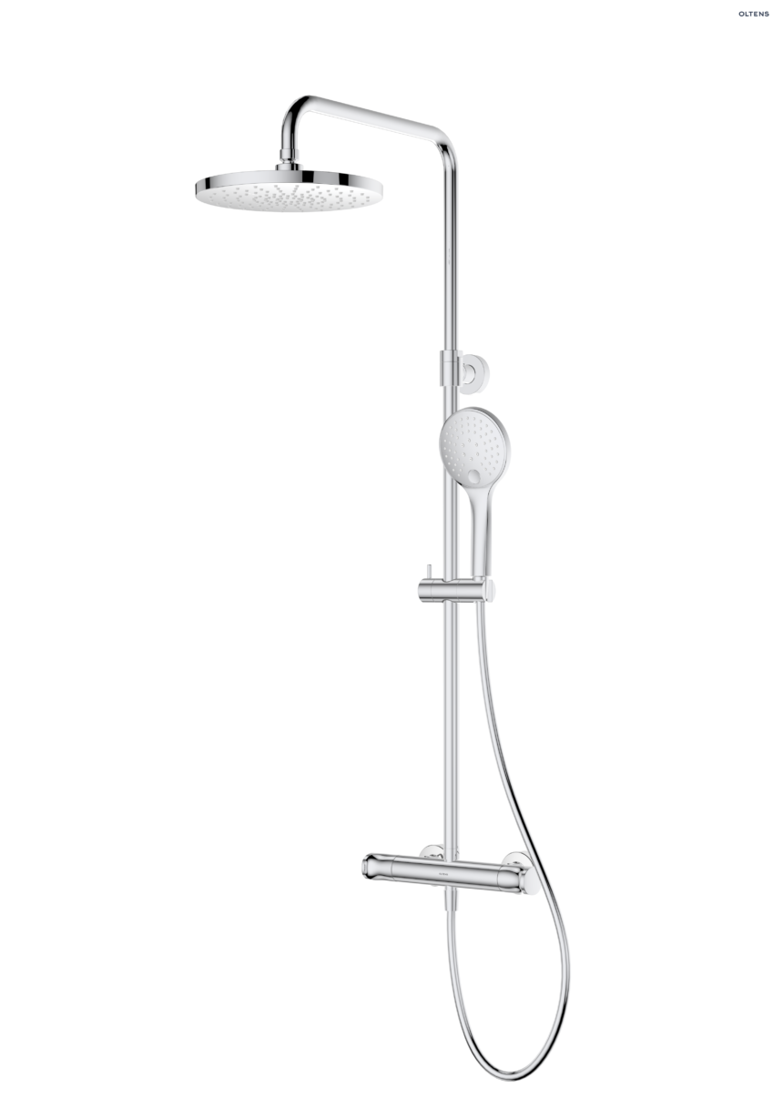 Oltens Vatten zestaw prysznicowy z baterią termostatyczną chrom 36505100