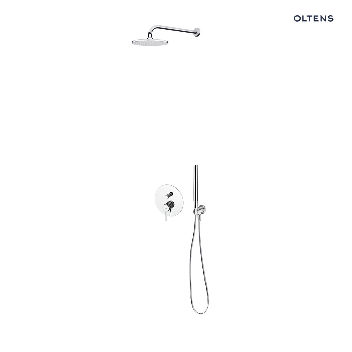 36614100 Zestaw Oltens Molle bateria podtynkowa z deszczownicą 22 cm Atran i kompletem prysznicowym Ume chrom połysk 36614100 - obrazek 1