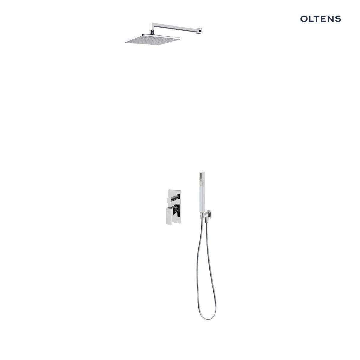 36616100 Zestaw Oltens Gota bateria podtynkowa z deszczownicą 22 cm Atran i kompletem prysznicowym Sog chrom połysk 36616100 - obrazek 1
