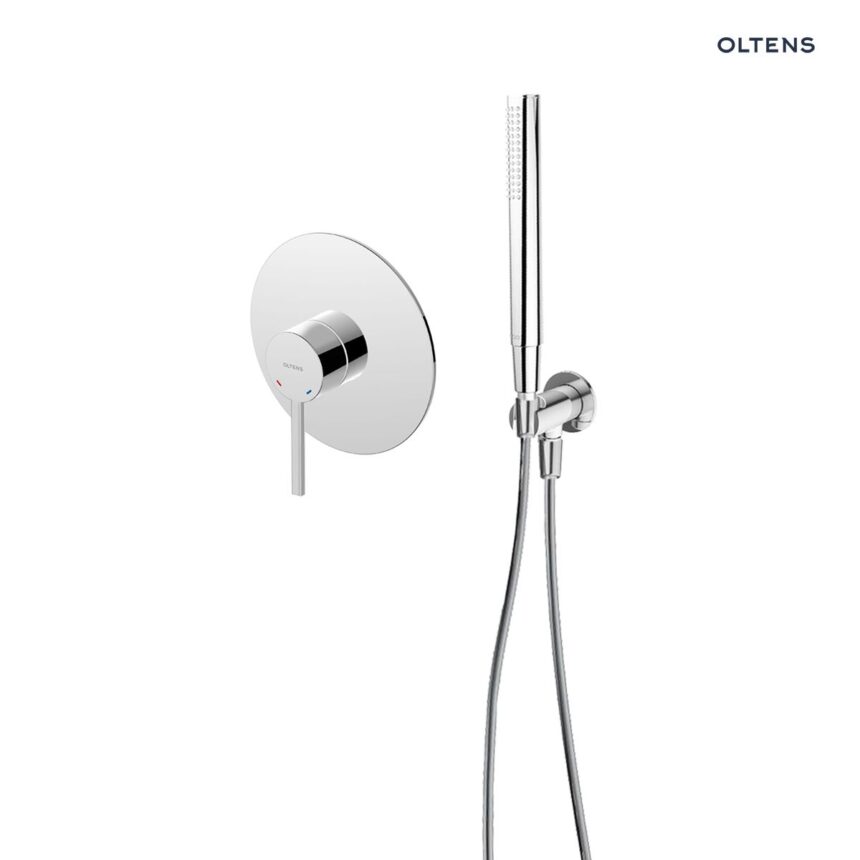 Zestaw Oltens Rann bateria prysznicowa podtynkowa z zestawem prysznicowym Ume Hvita chrom 36631100