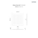 Oltens Atran (S) deszczownica 22 cm kwadratowa złota 37005800 - obrazek 4