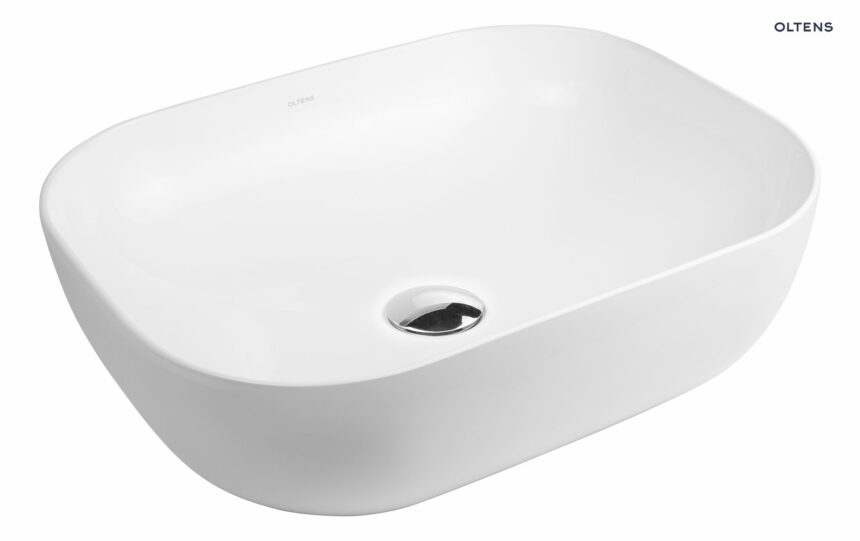 Oltens Josen umywalka 50x39,5 cm nablatowa biała 40305000