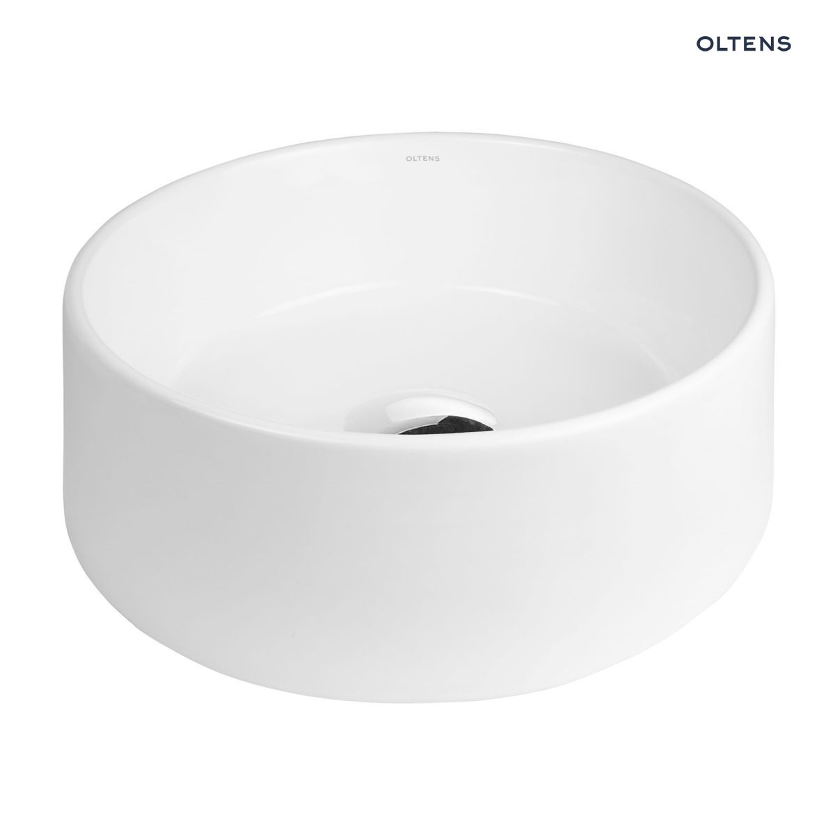 40316000 Oltens Lagde umywalka 40 cm nablatowa okrągła biała 40316000 - obrazek 1