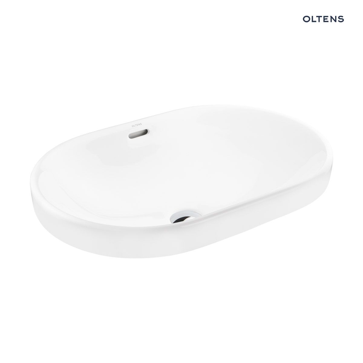 403230007 Oltens Tive umywalka 61x40 cm wpuszczana owalna biała 40323000 - obrazek 1