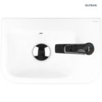 Oltens Vernal umywalka 37x24,5 cm wisząca prawa z powłoką SmartClean biała 41505000 - obrazek 3