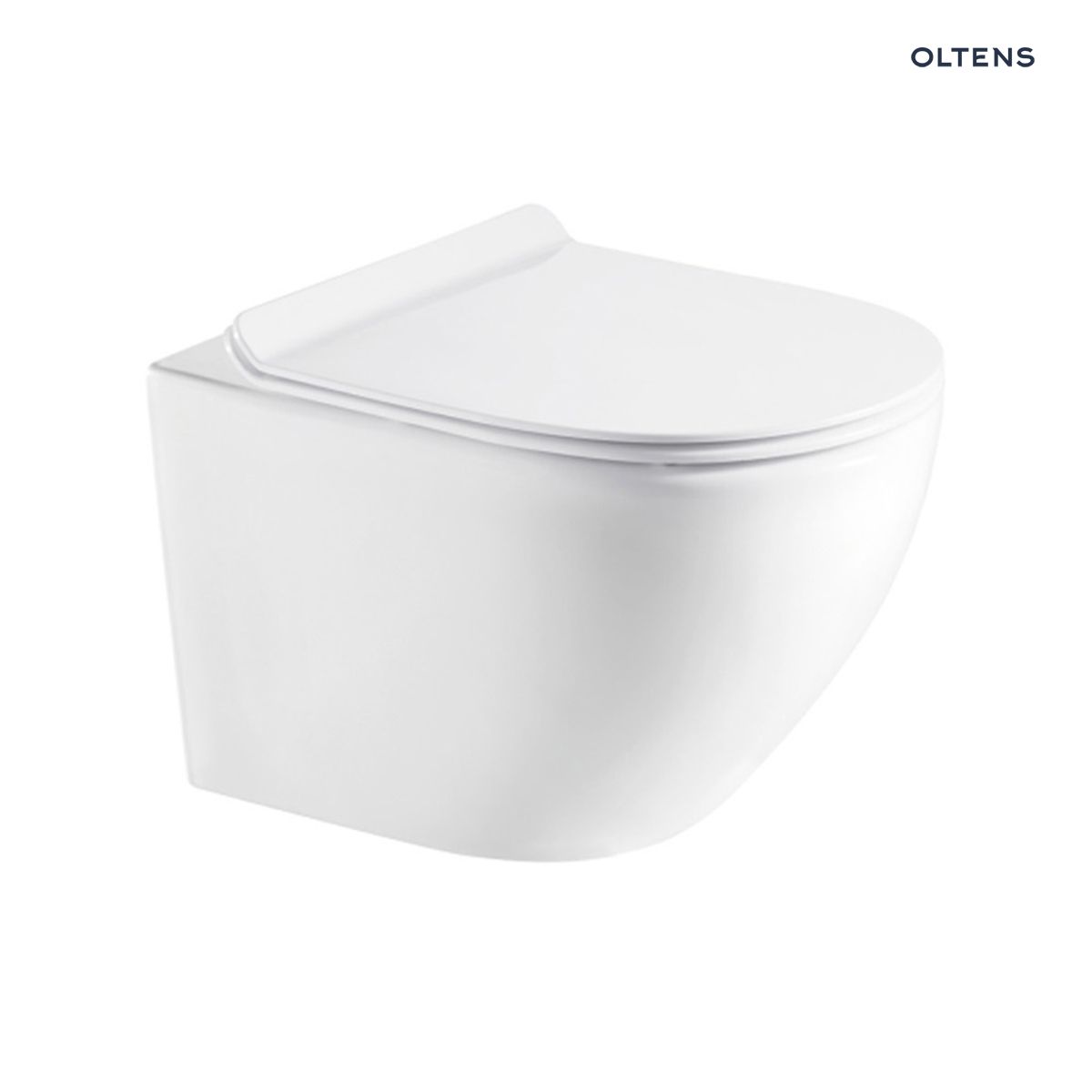 42515000_1 Zestaw Oltens Hamnes miska WC wisząca PureRim z powłoką SmartClean z deską wolnoopadającą Slim 42515000 - obrazek 1