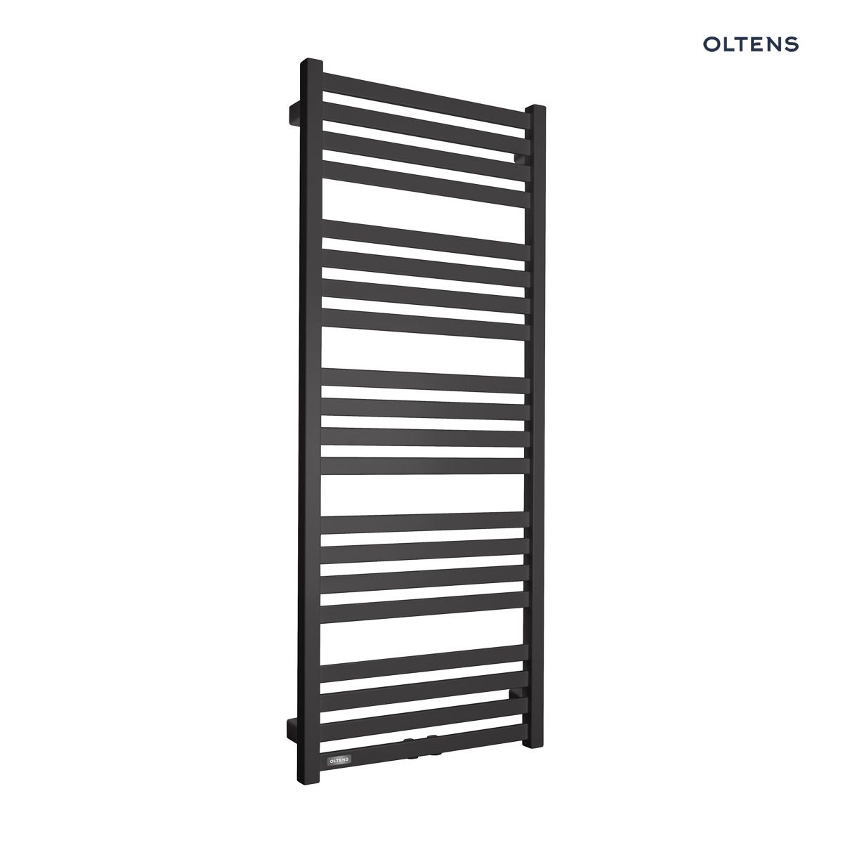 55008300a Oltens Vanlig grzejnik łazienkowy 121x50 cm czarny mat 55008300 - obrazek 1