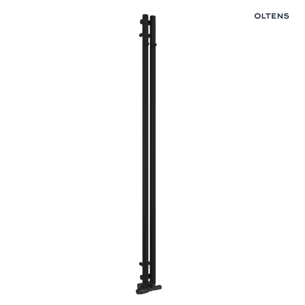 550103001 Oltens Stang grzejnik łazienkowy 180x9,5 cm czarny mat 55010300 - obrazek 1