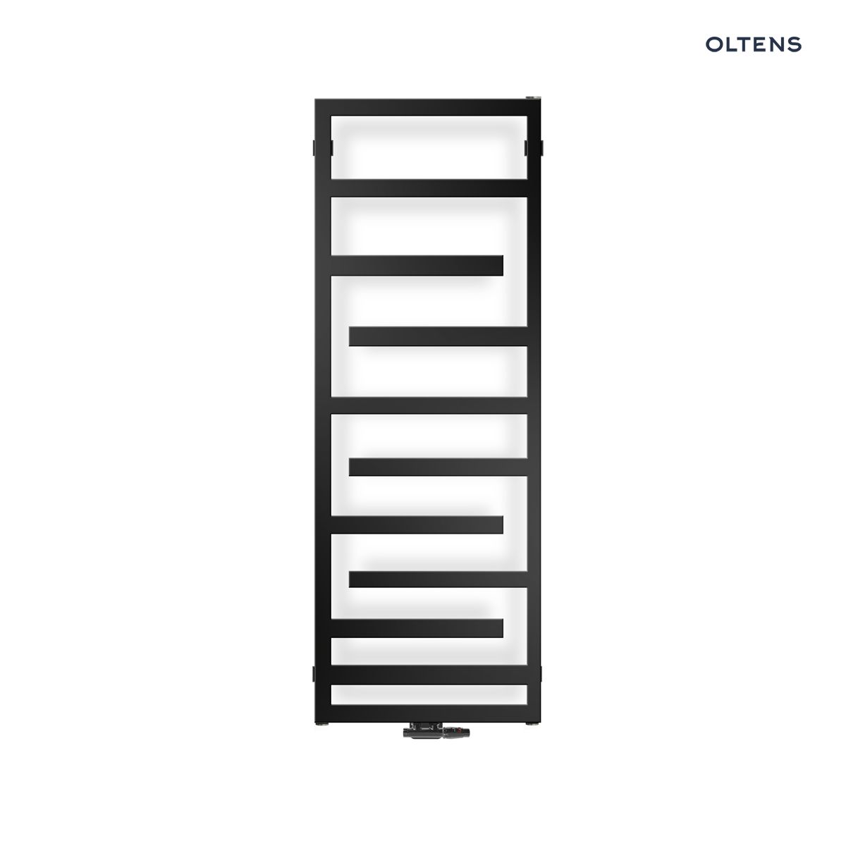 55016300-flamma Oltens Flamma grzejnik łazienkowy 139x50 czarny mat 55016300 - obrazek 1