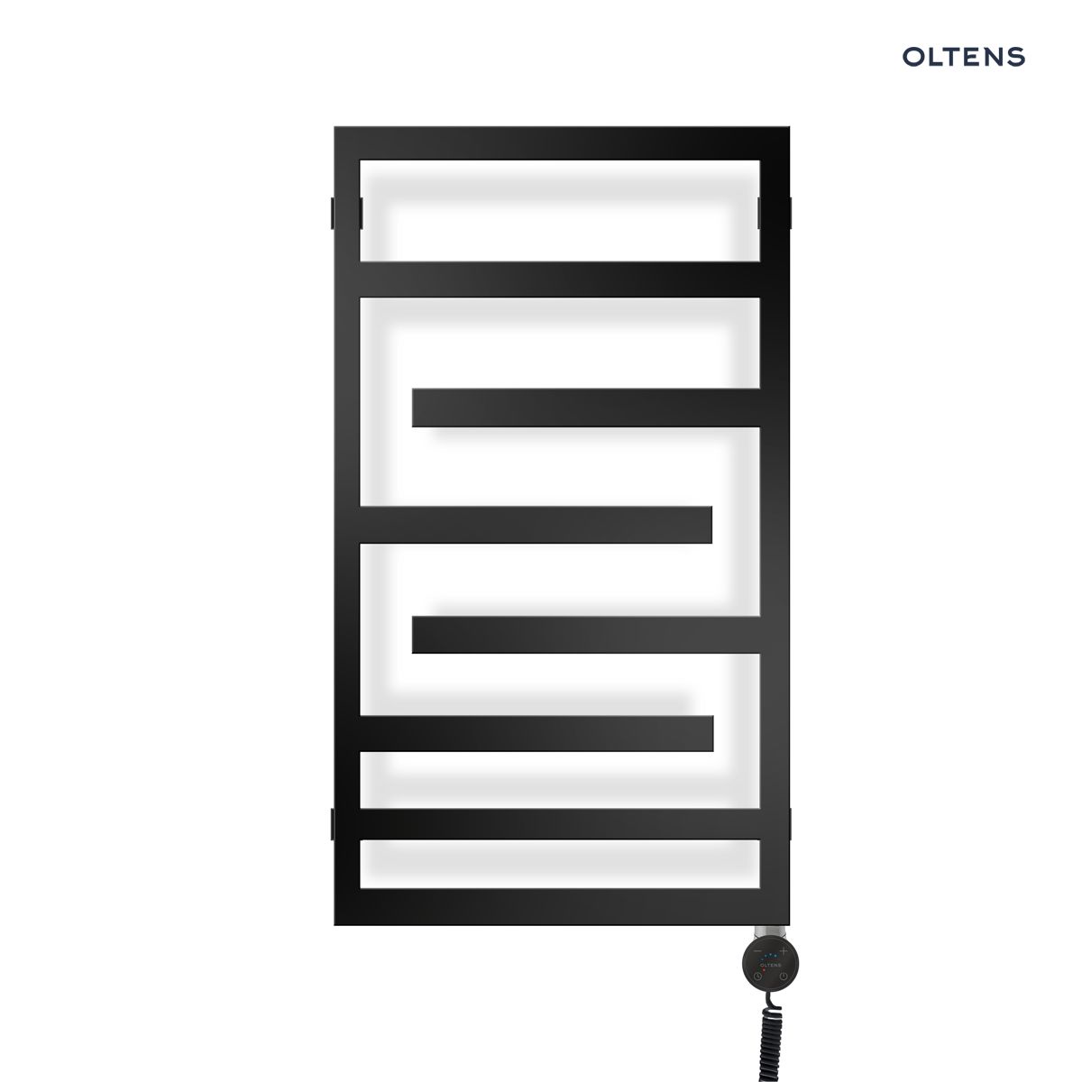 55113300-flamma Oltens Flamma (e) grzejnik elektryczny 88x50 czarny mat 55113300 - obrazek 1